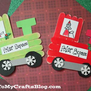 Popsicle Stick Christmas Trains - Kid Craft