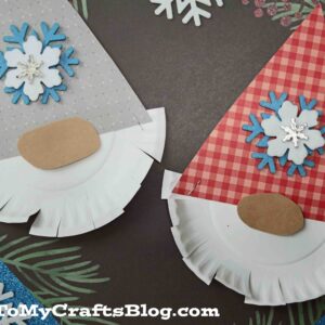 Paper Plate Bearded Christmas Gnome - Kid Craft