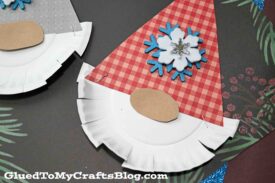Paper Plate Bearded Christmas Gnome - Kid Craft