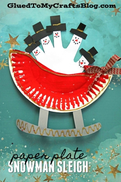 Paper Plate Snowman Sleigh - Kid Craft
