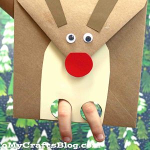 Reindeer Envelope Puppet - Kid Craft