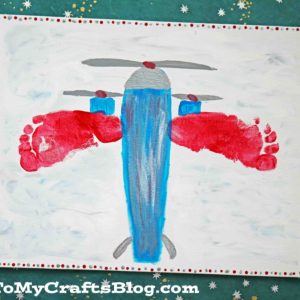 Footprint Airplane Canvas {Kid Craft}