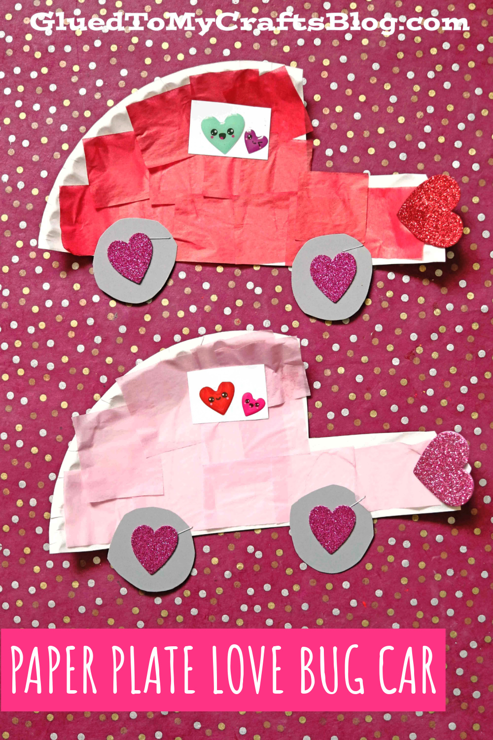 Paper Plate Love Bug Car Craft