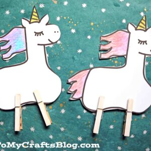 Paper & Clothespin Unicorn - Kid Craft Idea