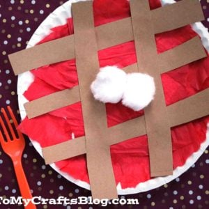 Paper Plate Cherry Pie - Kid Craft Idea