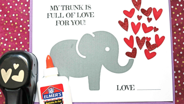 Elephant Trunk Full of Love - Paper Valentine Craft Idea For Kids To DIY