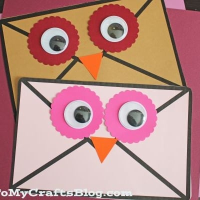 Super EASY Valentine Envelope Owl Card