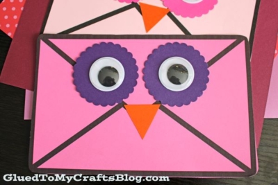 Super EASY Valentine Envelope Owl Card