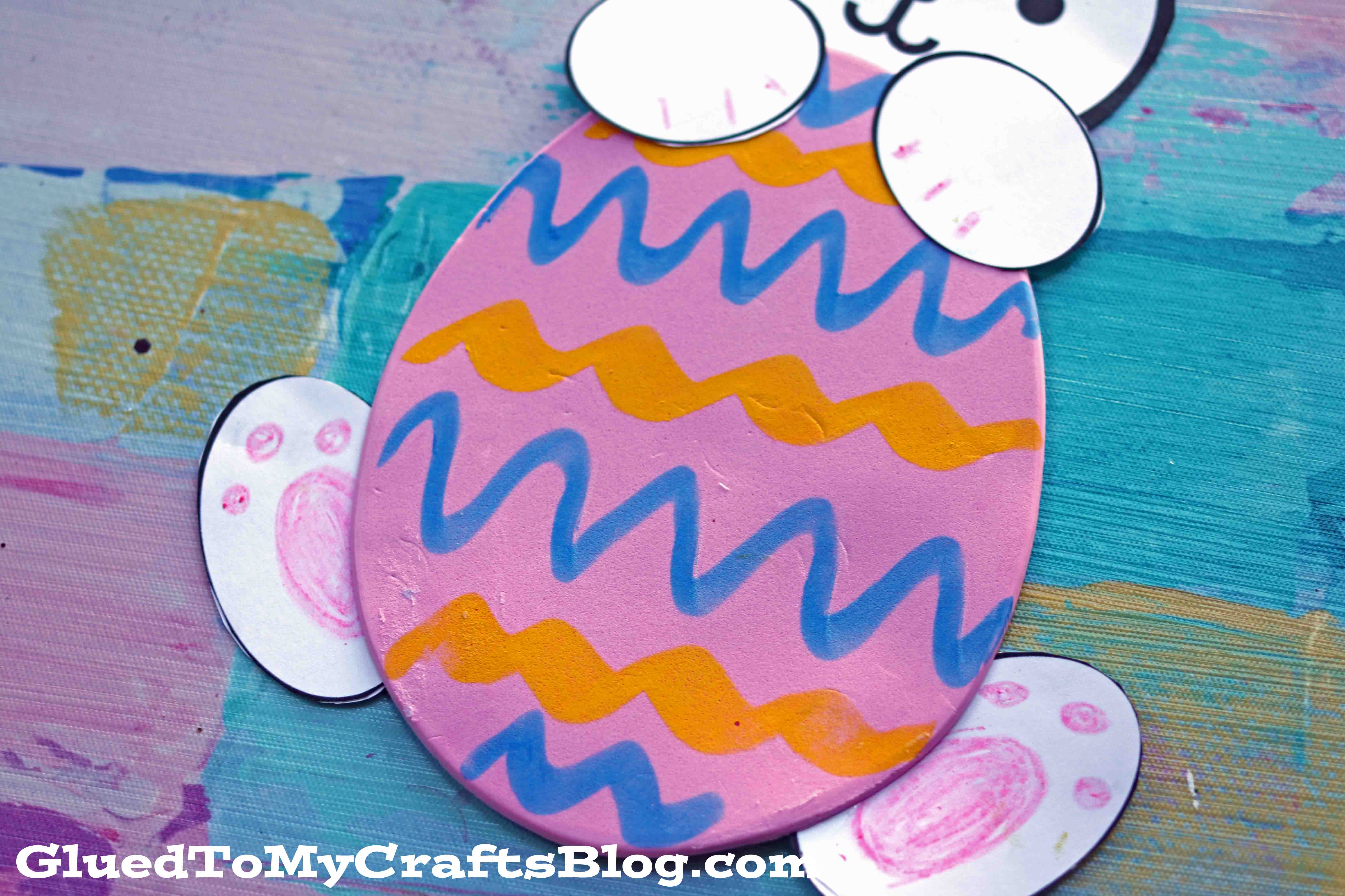 Craft Foam & Paper Bunny Holding An Easter Egg Craft Idea