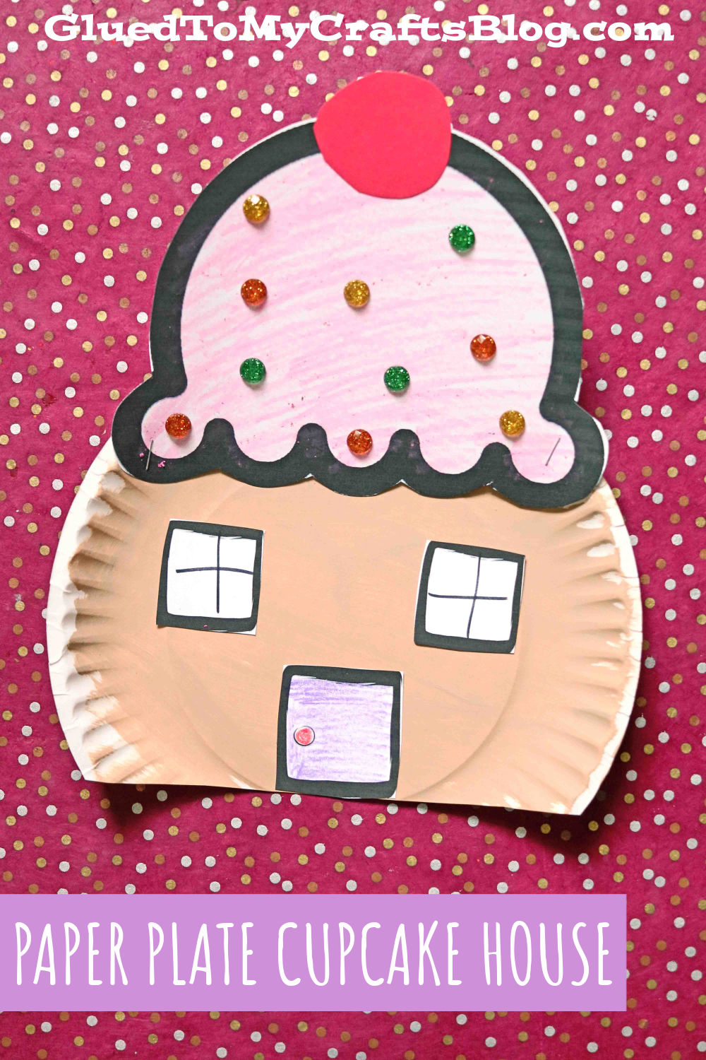 Paper Plate Cupcake House - The SWEETEST Valentine's Day Kid Craft Idea