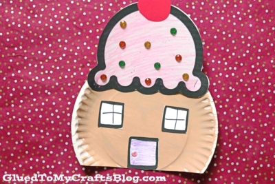 Paper Plate Cupcake House