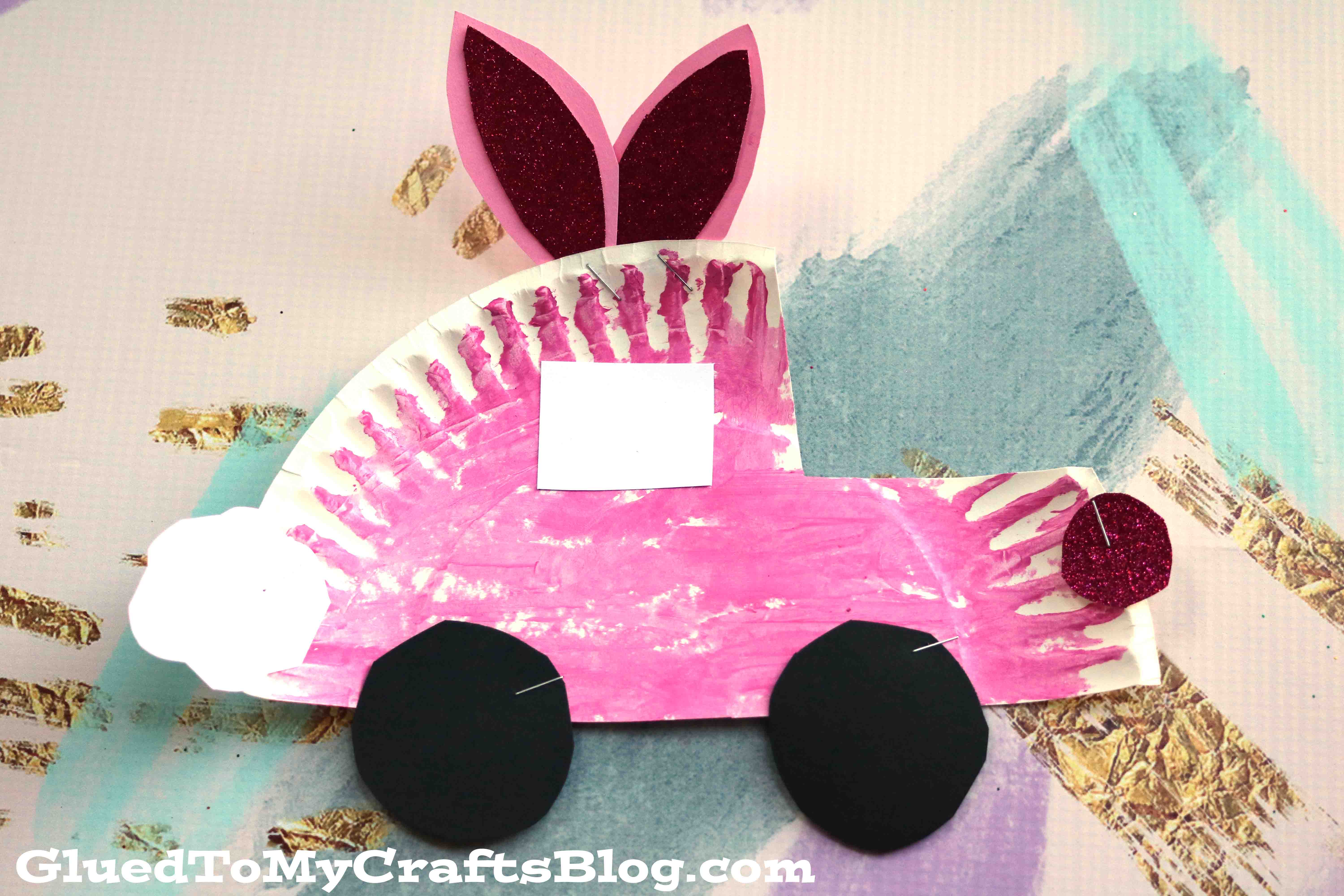 Paper Plate Easter Bunny Cars