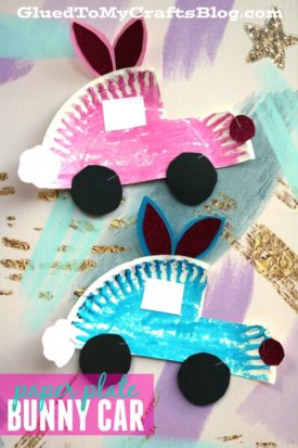 Paper Plate Easter Bunny Cars - Kid Craft