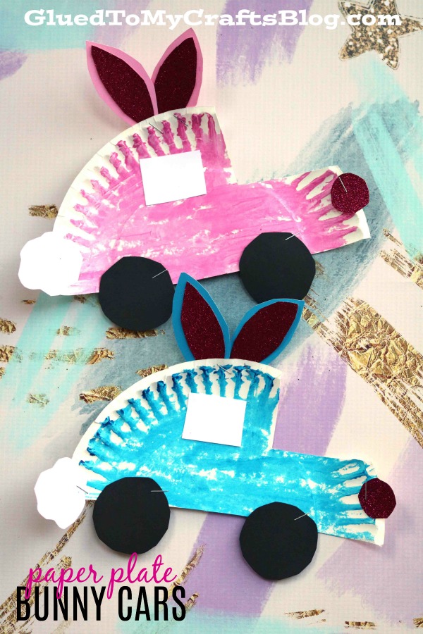Paper Plate Easter Bunny Cars