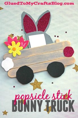Popsicle Stick Easter Bunny Trucks - Kid Craft