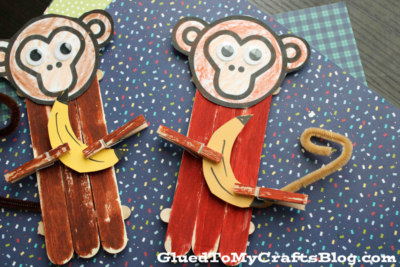 Popsicle Stick Monkey Puppet