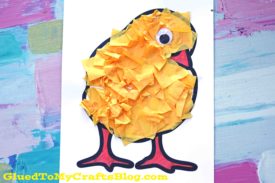 SUPER EASY Tissue Paper Baby Chick Craft