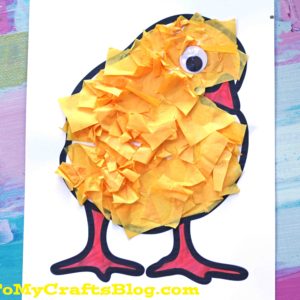 SUPER EASY Tissue Paper Baby Chick Craft
