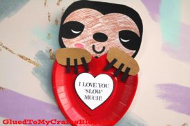 Love You SLOW Much! Valentine Holding Sloth Craft