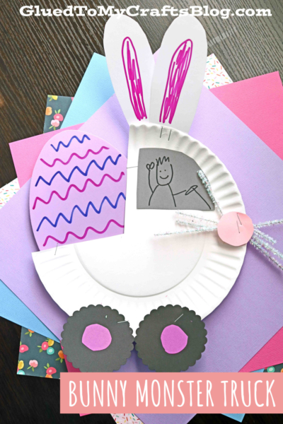 Paper Plate Bunny Monster Truck