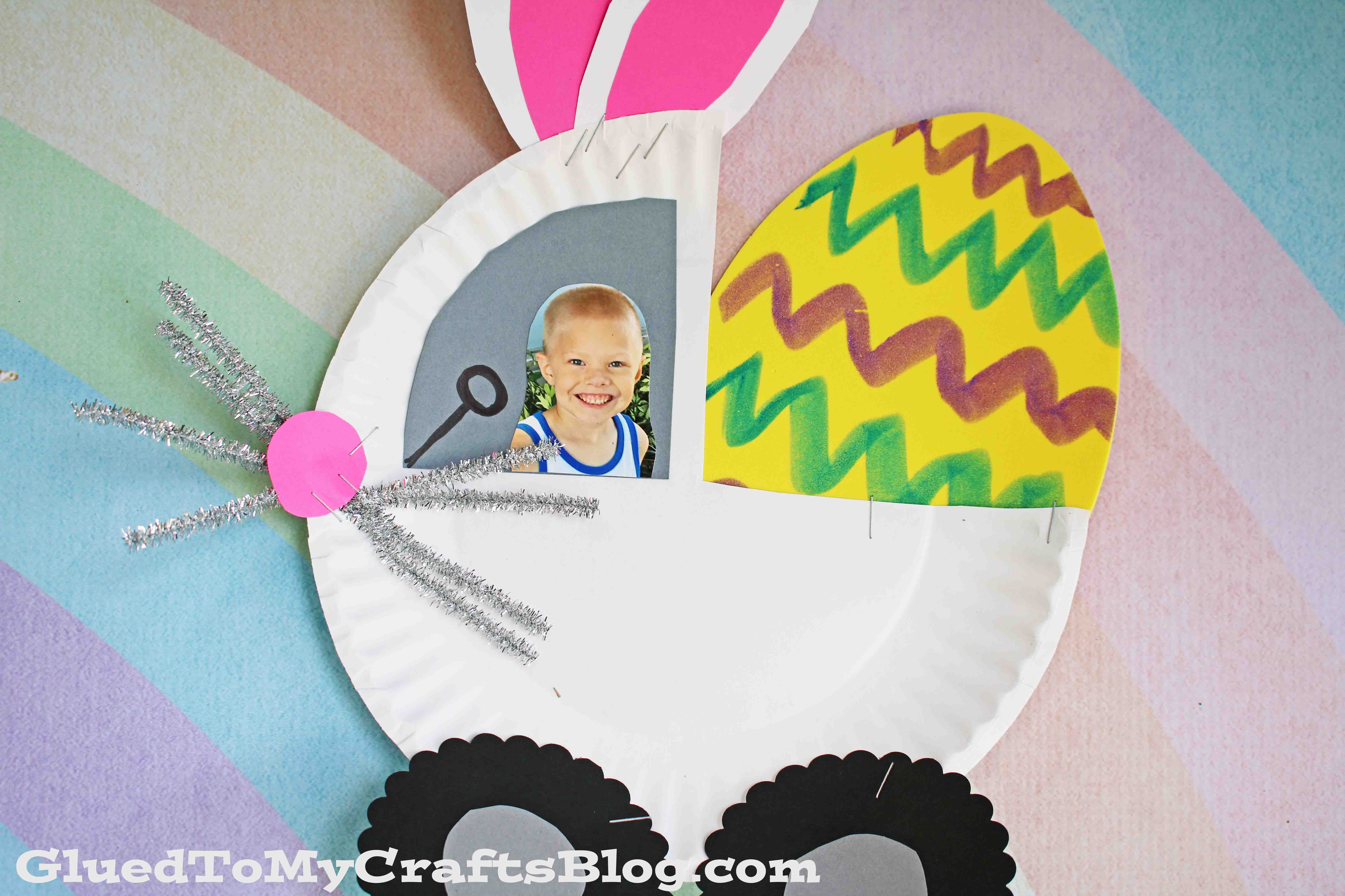 Paper Plate Bunny Monster Truck - Kid Craft