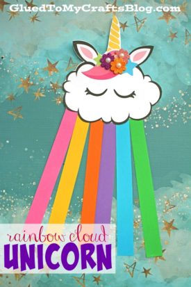 Paper Rainbow Cloud Unicorn - Kid Craft