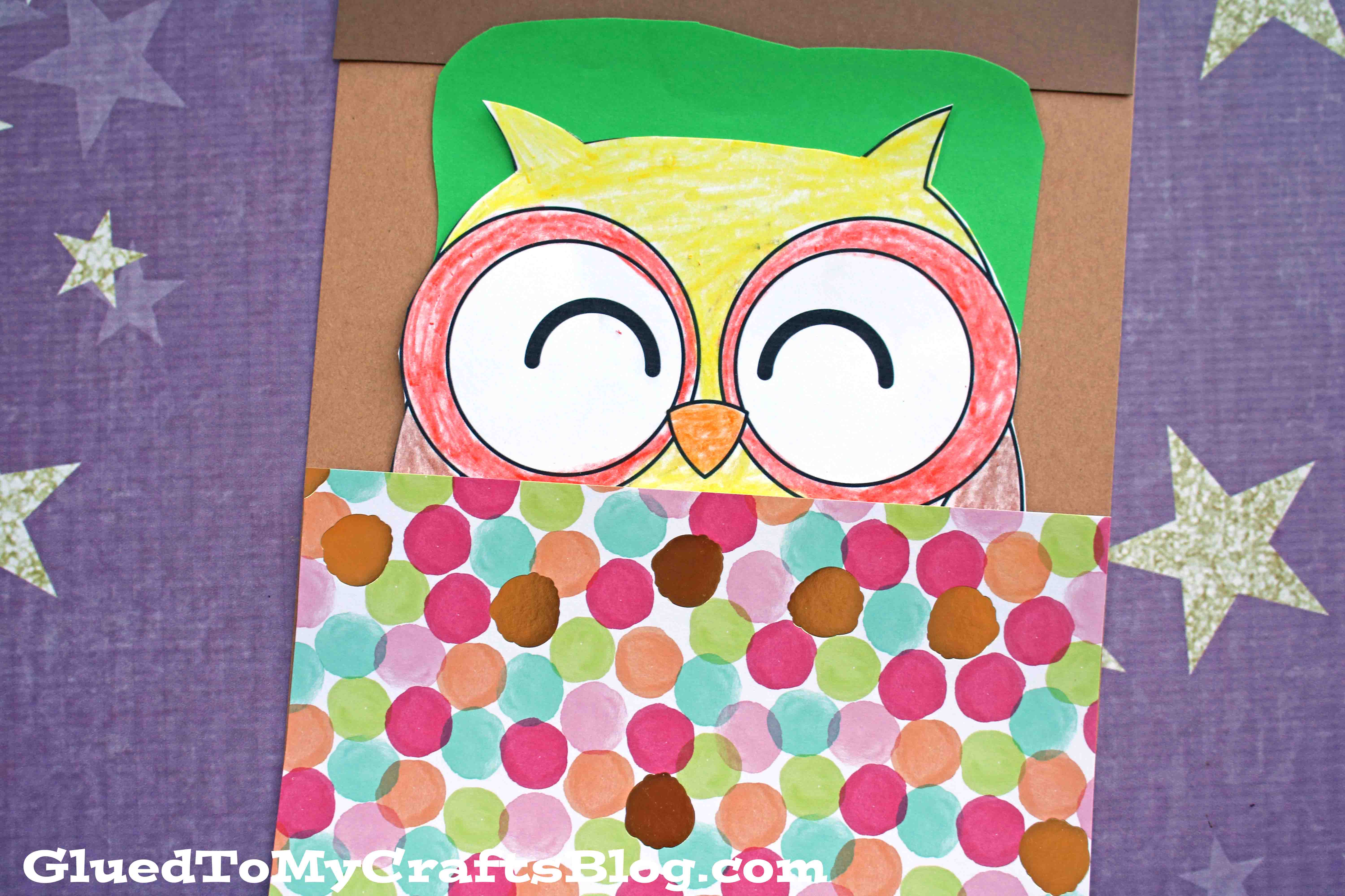 Paper Sleeping Owl - Kid Craft