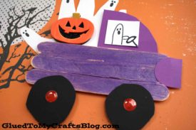 Popsicle Stick Halloween Truck - Kid Craft