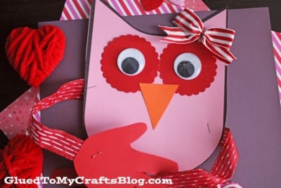 Handprint Owl Hug Card Craft
