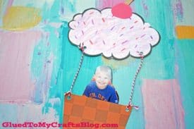 Paper Cupcake Hot Air Balloon - Kid Craft