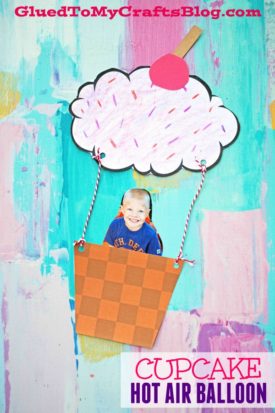 Paper Cupcake Hot Air Balloon - Kid Craft