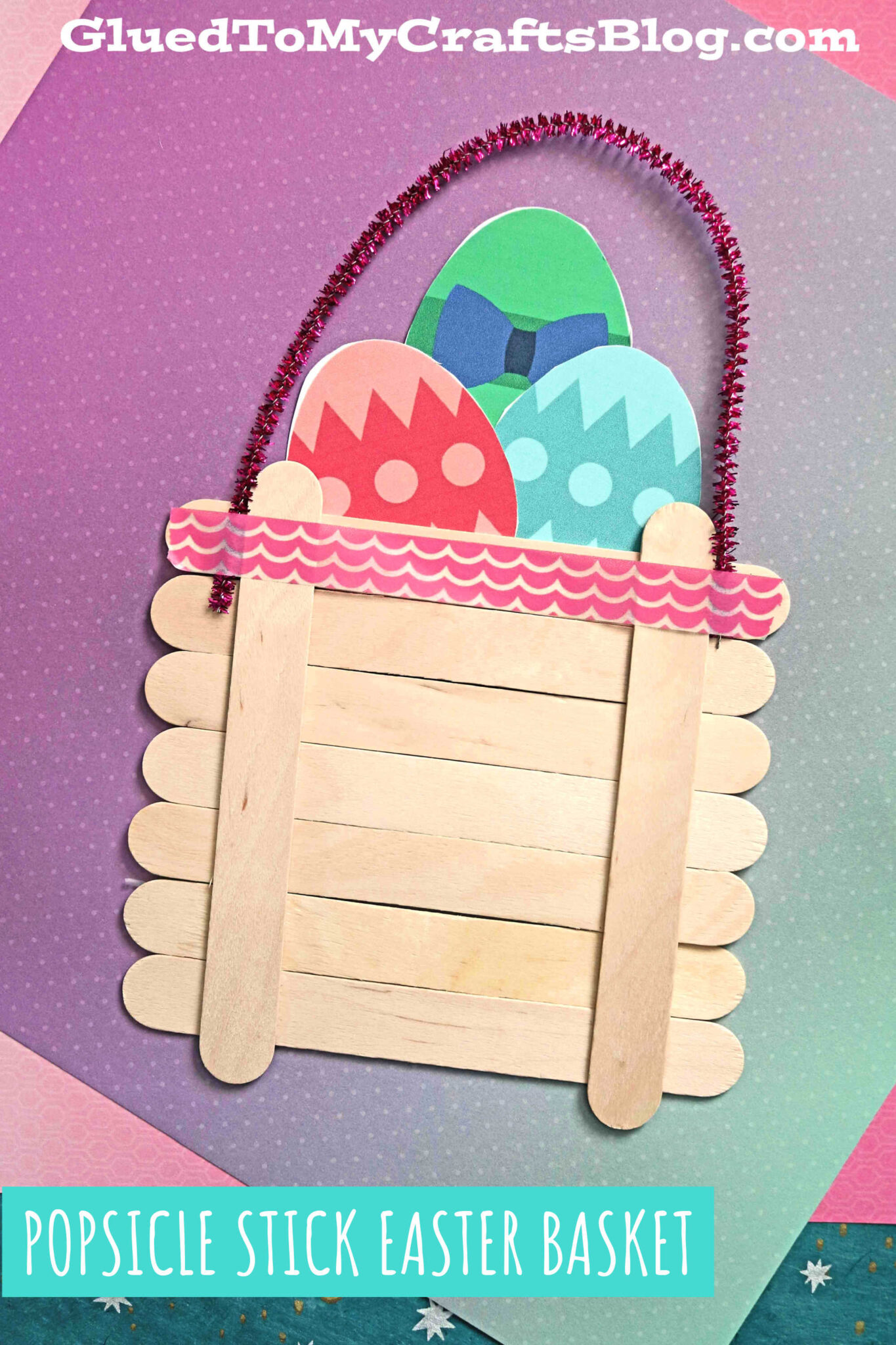 Popsicle Stick Easter Egg Basket