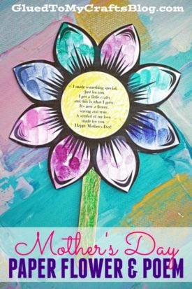 Mother's Day Paper Flower and Poem