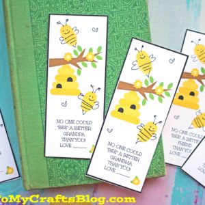 Thumbprint BEE Bookmark - Kid Made Gift