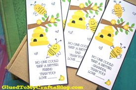 Thumbprint BEE Bookmark - Kid Made Gift