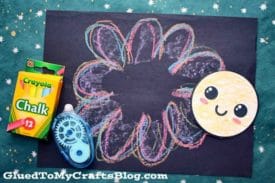 Paper Flower Chalk Art For Kids