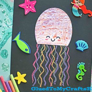 Paper Chalk Art Jellyfish - Kid Craft