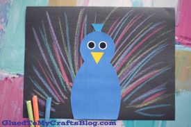 Paper Chalk Art Peacock - Kid Craft