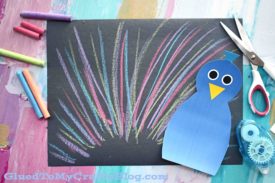 Paper Chalk Art Peacock - Kid Craft