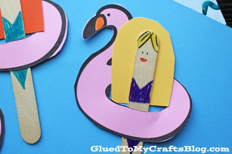 Popsicle Stick Pool Float Craft Idea