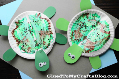 Paint Splat Turtle Friends - Kid Craft Idea