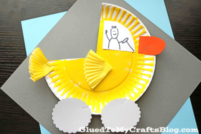 Paper Plate Duck Truck - Kid Craft Idea For Spring