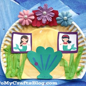 Paper Plate Mermaid House - Kid Craft