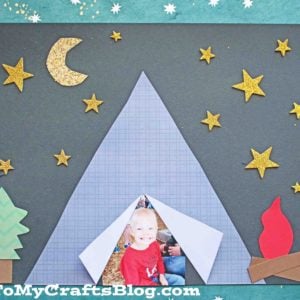 Camping Themed Paper Tent Kid Craft