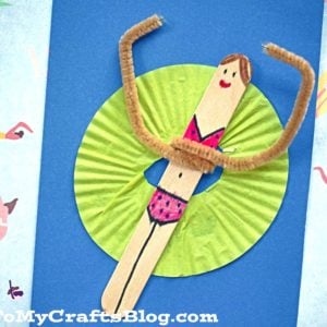 Popsicle Stick Pool Lounging Friends - Kid Craft