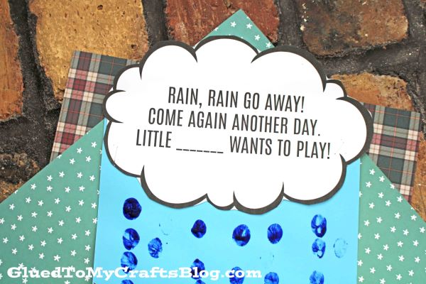 Fingerprint Raindrops Craft Idea For Kids