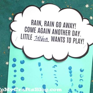 Fingerprint Raindrops - Rain Go Away Craft