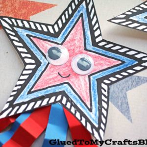 Paper Patriotic Shooting Star - Kid Craft Idea