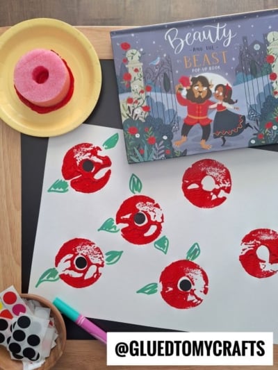 Pool noodle stamped RED ROSES