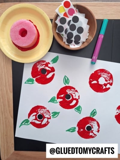 Pool noodle stamped RED Poppy Flowers